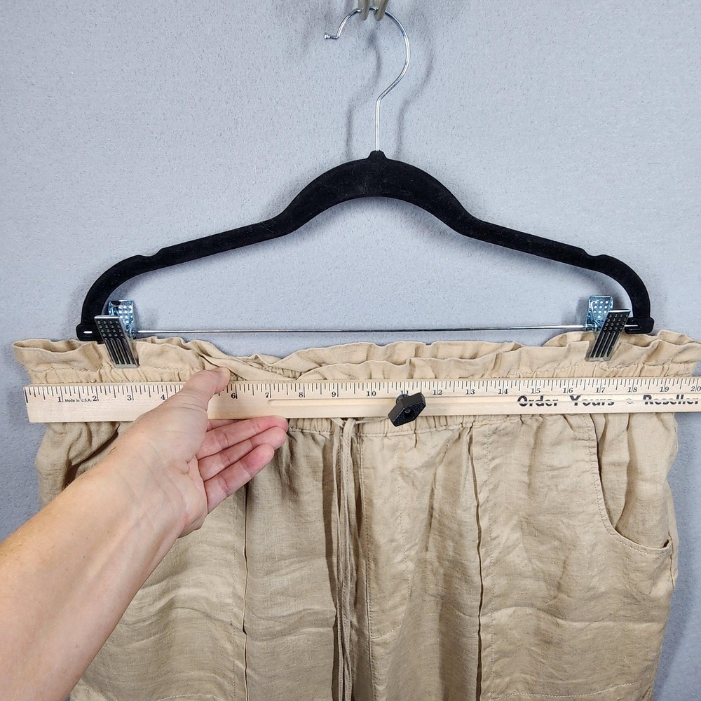 Lauren Ralph Lauren Pants Womens‎ 16W Linen Drawstring Pocket Relaxed Fit Summer - Picture 3 of 9